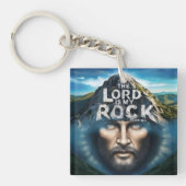 Der Herr ist mein Stein Schlüsselanhänger (Vorderseite)