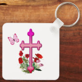 Der Herr ist mein Stein Schlüsselanhänger (Rückseite)