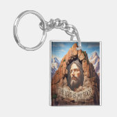 Der Herr ist mein Stein Schlüsselanhänger (Vorderseite links)