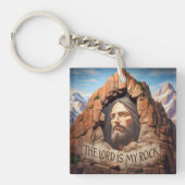 Der Herr ist mein Stein Schlüsselanhänger (Vorderseite)