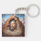 Der Herr ist mein Stein Schlüsselanhänger (Rückseite)
