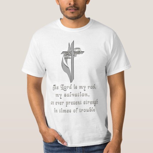 Der Herr ist mein Stein T-Shirt (Vorderseite)