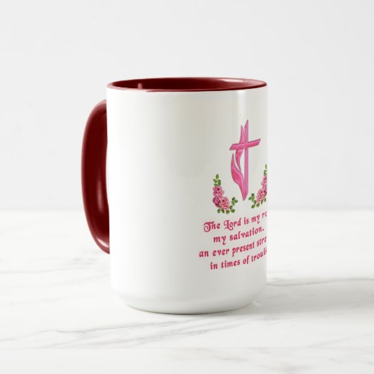 Der Herr ist mein Stein Tasse (Vorderseite Links)