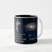Der Herr ist mein Stein Zweifarbige Tasse (VorderseiteRechts)