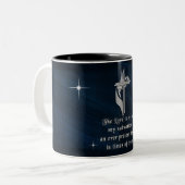 Der Herr ist mein Stein Zweifarbige Tasse (Vorderseite Links)