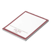 Der Herr ist mein Teil Deep Red Modern Bible Verse Notizblock (Rotiert)