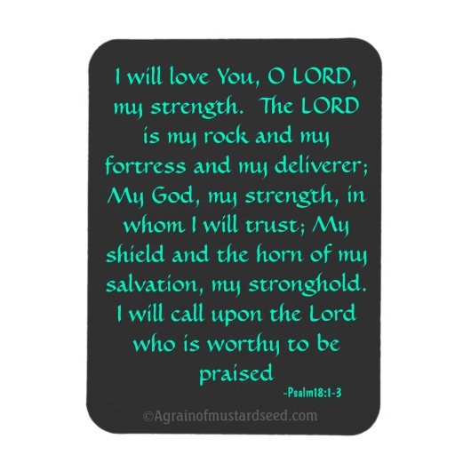 Der Herr ist mein Zitat aus der Rock Bike Magnet (Vertikal)