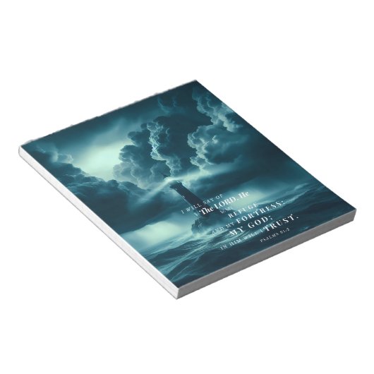 Der Herr ist mein Zufluchtsbuch Notizblock (angewinkelt)