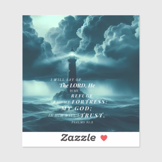 Der Herr ist mein Zufluchtskleber Aufkleber (Blatt)