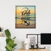 Der Herr ist meine Anchor Sunset Beach Szene Poster (Heimbüro)