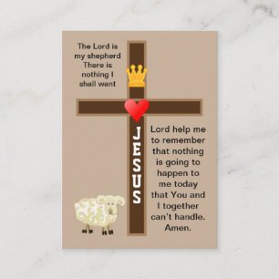 Der Herr ist meine Hirtengebet-Karte Visitenkarte
