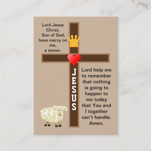 Der Herr ist meine Hirtengebet-Karte Visitenkarte (Vorderseite)