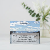 Der Herr ist meine Kraft-Bibel Postkarte (Stehend Vorderseite)