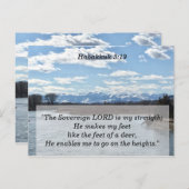 Der Herr ist meine Kraft-Bibel Postkarte (Vorne/Hinten)