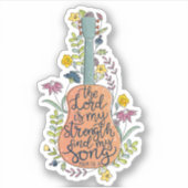 Der Herr ist meine Kraft und Song Bibelverse Aufkleber (Vorderseite)