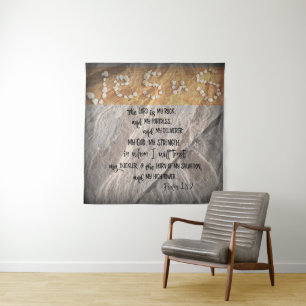 Der Herr ist meine Rock Psalms-Schrift Wandteppich