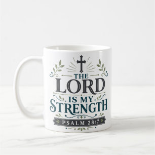 Der Herr ist meine Stärke Bibelzitat Kaffeetasse