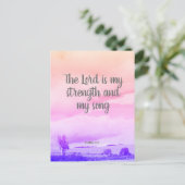 Der Herr ist meine Stärke, Christliche Postkarte (Stehend Vorderseite)