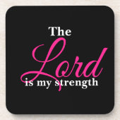 Der Herr ist meine Stärke Getränkeuntersetzer (Vorderseite)