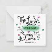 Der Herr ist meine Stärke Mitteilungskarte (Vorderseite)