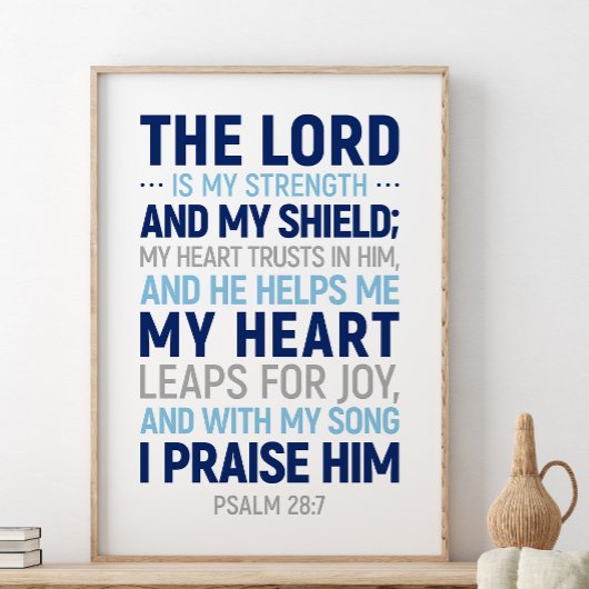 Der Herr ist meine Stärke und mein Schild, Psalm 2 Poster