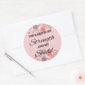 Der Herr ist meine Stärke und mein Schild Runder Aufkleber (Umschlag)