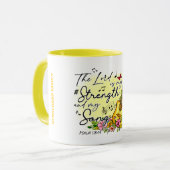 "DER HERR IST MEINE STÄRKE UND MEIN SONG" GITAR TASSE (Vorderseite Links)