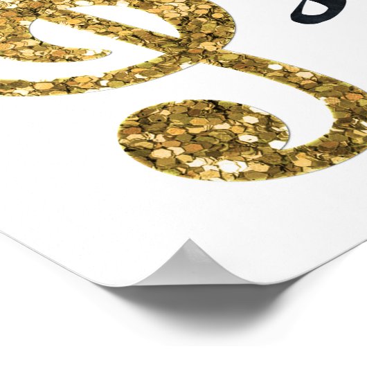 Der Herr ist meine Stärke und mein Song Gold Print Poster (Ecke)