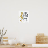 Der Herr ist meine Stärke und mein Song Gold Print Poster (Küche)