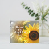 Der Herr ist meine Stärke und Song-Bibelverse Postkarte (Stehend Vorderseite)