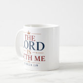 Der Herr ist mit mir Moderne christliche Typografi Kaffeetasse (Vorderseite Links)