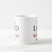 Der Herr ist mit mir Moderne christliche Typografi Kaffeetasse (Mittel)