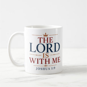 Der Herr ist mit mir Moderne christliche Typografi Kaffeetasse
