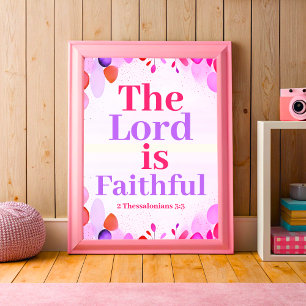 Der Herr ist treu Boho Christlich Teen Girl Art Poster