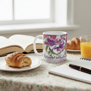 Der Herr ist treu Wasserfarbe floral christlich Kaffeetasse