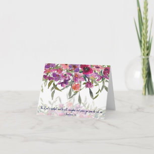 Der Herr ist treu Wasserfarbe floral christlich N Karte