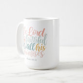 Der Herr ist treue Christliche Schriftzeichen Kaffeetasse (Vorderseite Links)