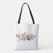 "Der Herr ist verschont" Vintage Osterblüten Riese Tasche (Rückseite)