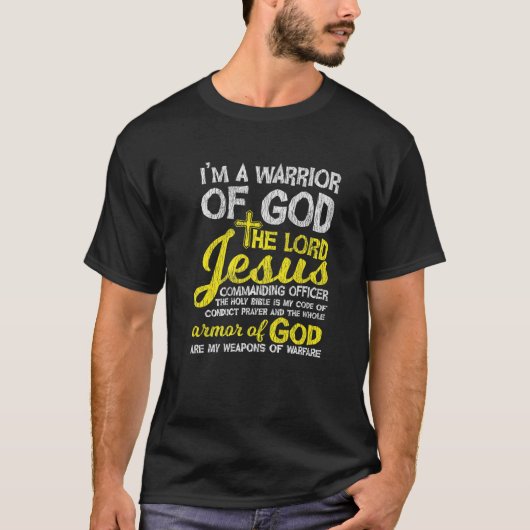 Der Herr, Jesus, rühmt Gott, überkreuzt den Glaube T-Shirt (Vorderseite)