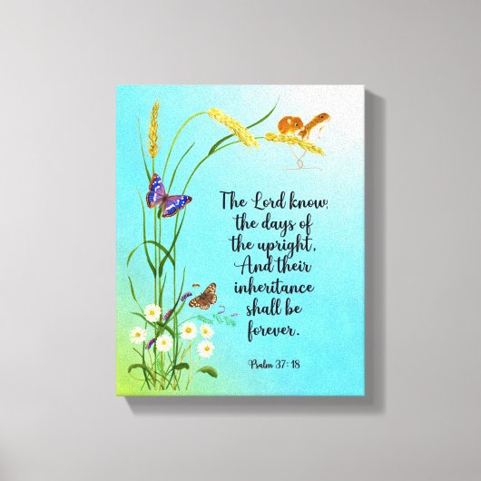 Der Herr kennt die Tage des Aufrechten Leinwanddruck (Vorderseite)