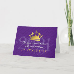 DER HERR KRÄUFT IM JAHR 2021 Happy New Year Feiertagskarte