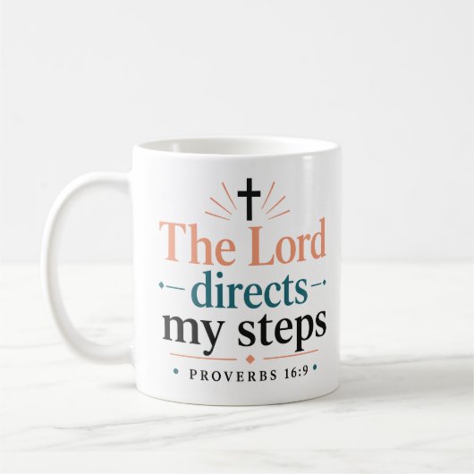 Der Herr lenkt meine Schritte Schriftbasierter Aus Kaffeetasse (Links)