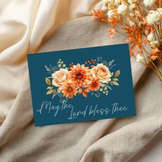 Der Herr segne Dich – Christliche Blumenkarte Karte