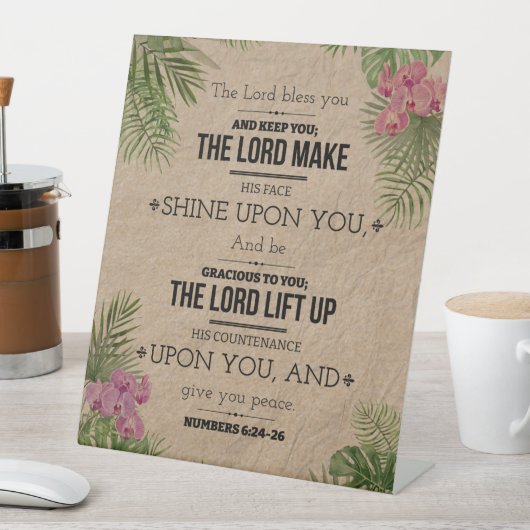 Der Herr segne dich, Nummern 6:24-26 Sockelschild (In Situ)