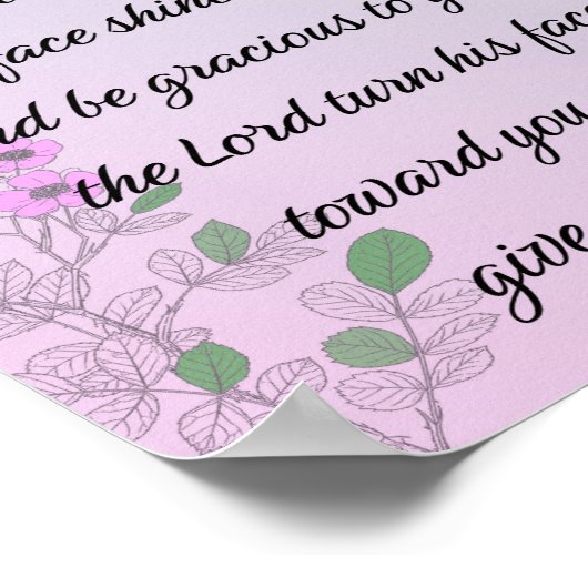 Der Herr segne dich Poster (Ecke)