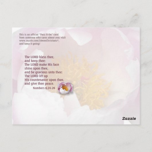 Der Herr segne dich Postkarte (Rückseite)