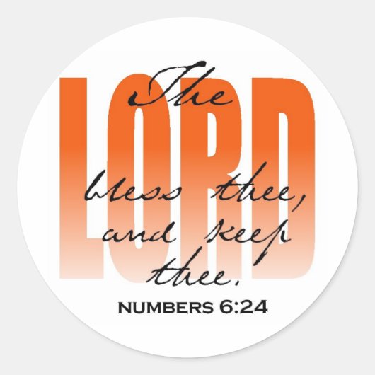 Der Herr segne dich Runder Aufkleber (Vorderseite)