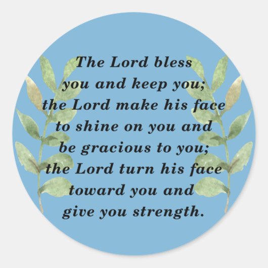 Der Herr segne dich Runder Aufkleber (Vorderseite)