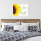 Der Herr segne dich.../ Sonnenblume Leinwanddruck (Insitu (Schlafzimmer))
