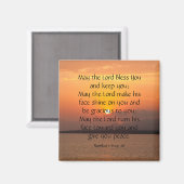 Der Herr segne dich Sonnenuntergang Magnet (Vorderseite/Rückseite)